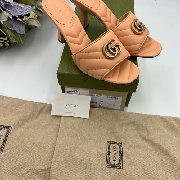 Women’s Gucci, GG Marmont, leather mules size 40 made in Italy - Picture 8 of 11